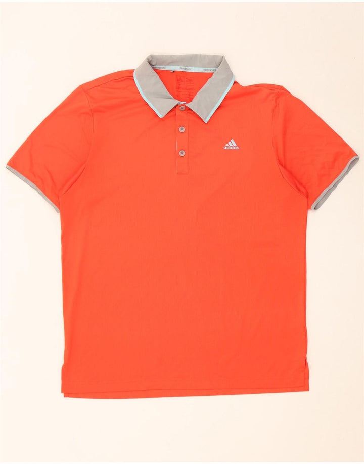 Adidas Mens Climacool Rugby Polo Shirt Médio Laranja Poliéster