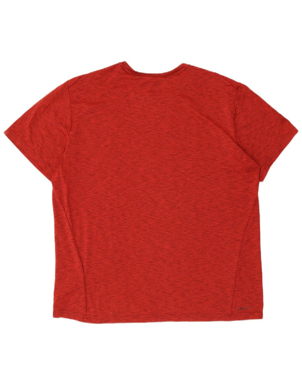 Camiseta masculina Nike Dri Fit Top XL poliéster manchado vermelho