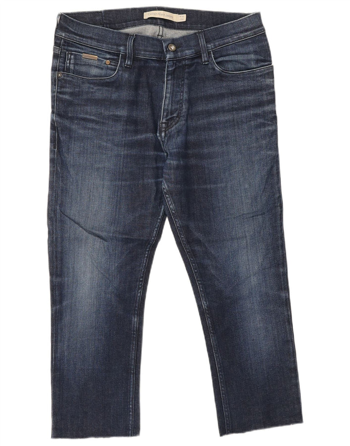 Calça jeans masculina CALVIN KLEIN W32 L23 azul marinho algodão