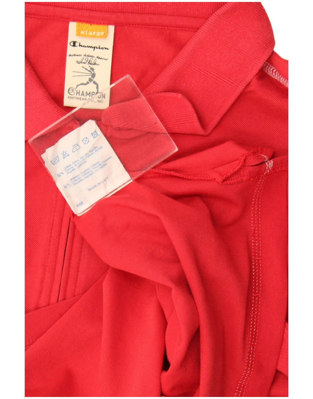 Camisa polo masculina Champion XL algodão vermelho