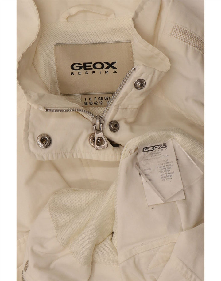 Jaqueta Geox Feminina Respira Utility UK 12 Médio Algodão Branco