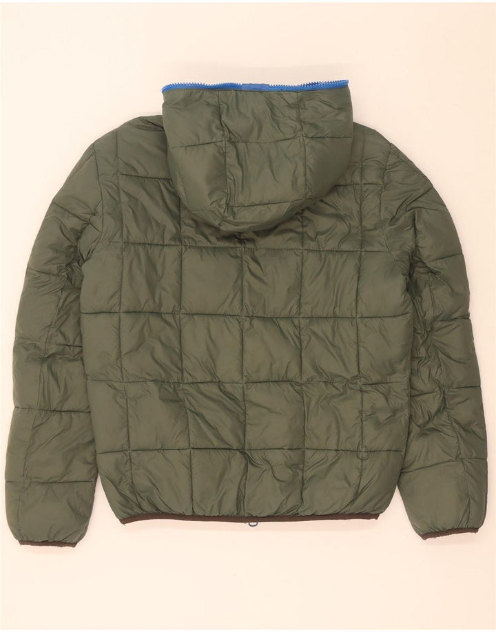 Jaqueta masculina acolchoada reversível com capuz Invicta UK 40 poliéster marrom grande