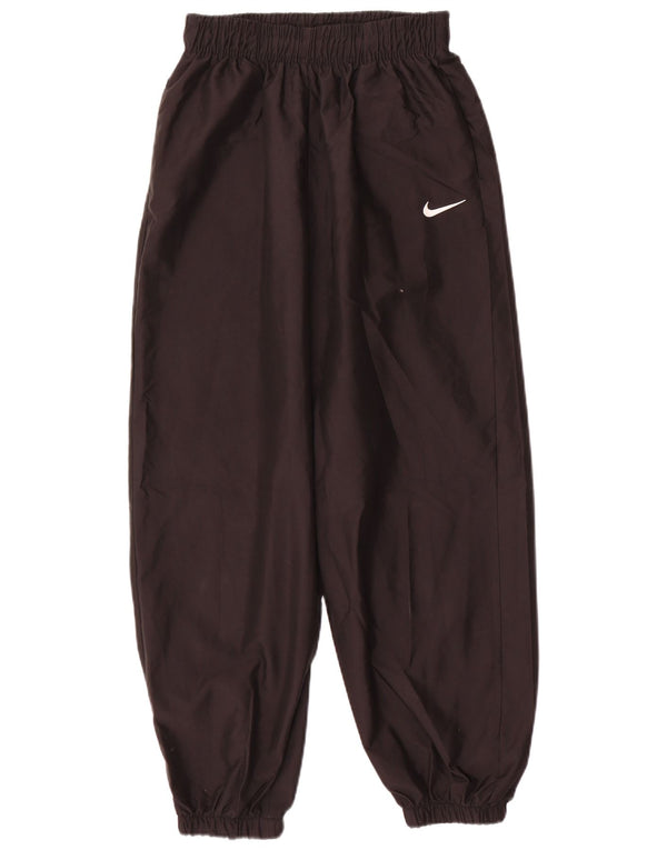 Calça de treino feminina Nike Joggers UK 10 pequena preta poliéster esportiva