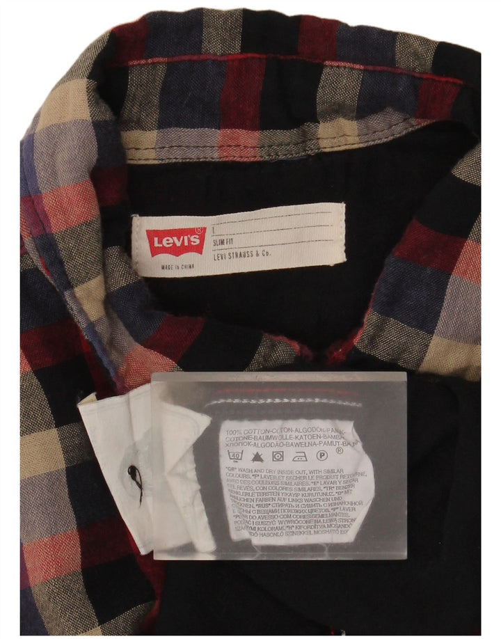 Camisa masculina de flanela Levi's Lumberjack Slim Fit grande xadrez multicolorida