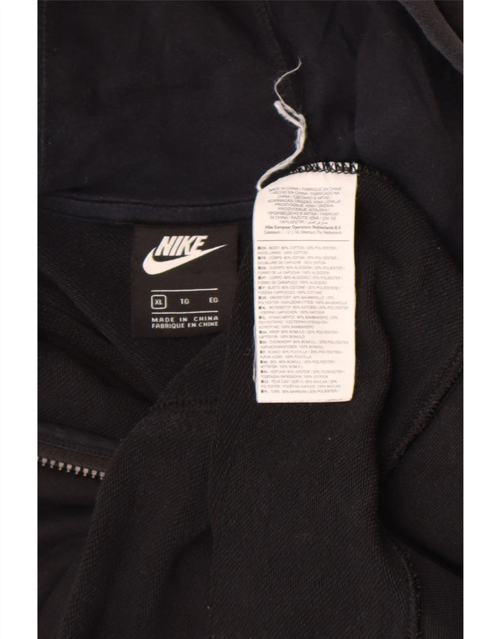 Suéter Nike masculino com capuz e zíper XL preto algodão