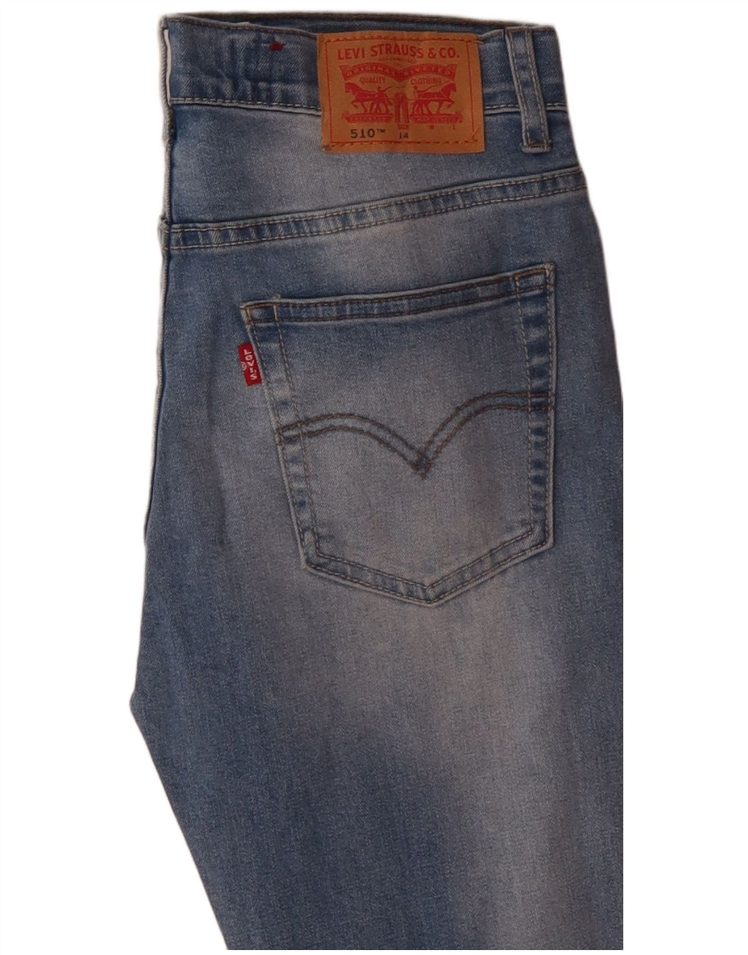 Levi's Boys 510 Straight Jeans 13-14 Anos W28 L30 Azul Algodão