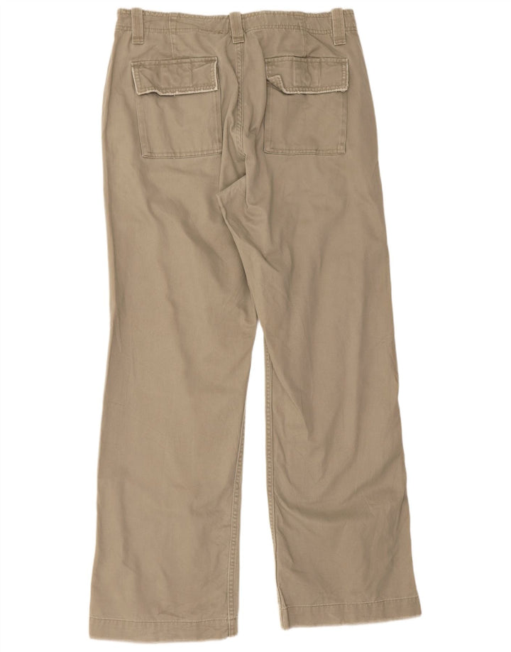 Calça masculina Bootcut Chino da Gap W33 L32 algodão cáqui