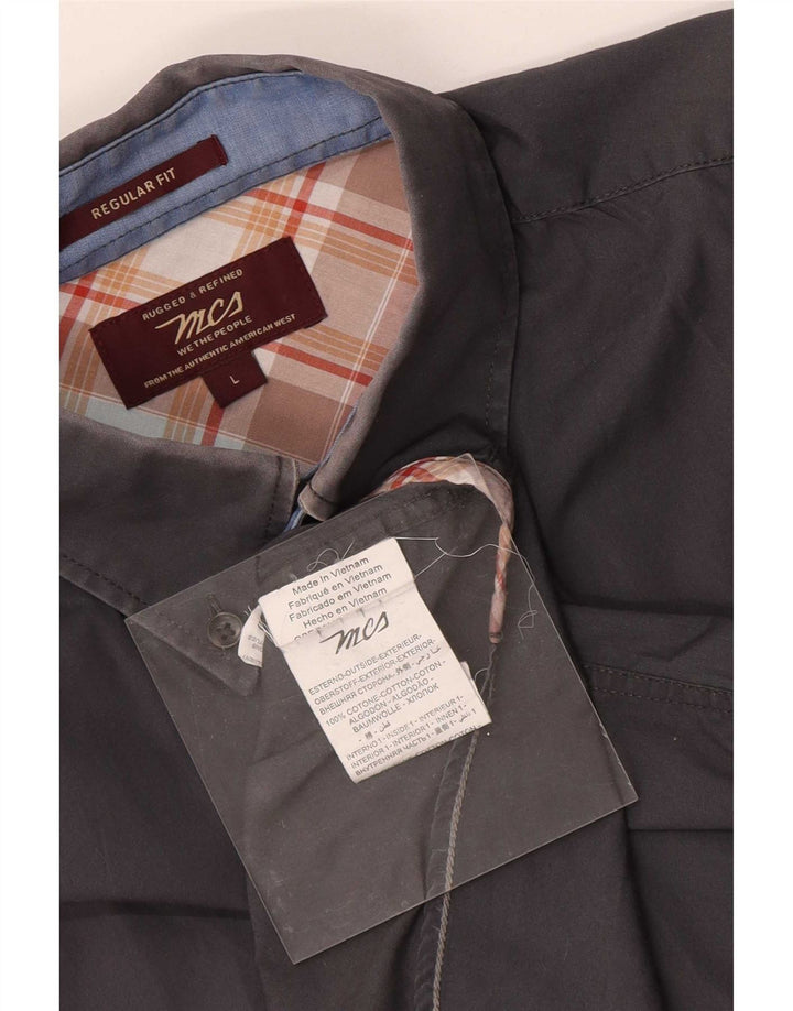 Camisa masculina Marlboro Classics Regular Fit grande algodão cinza