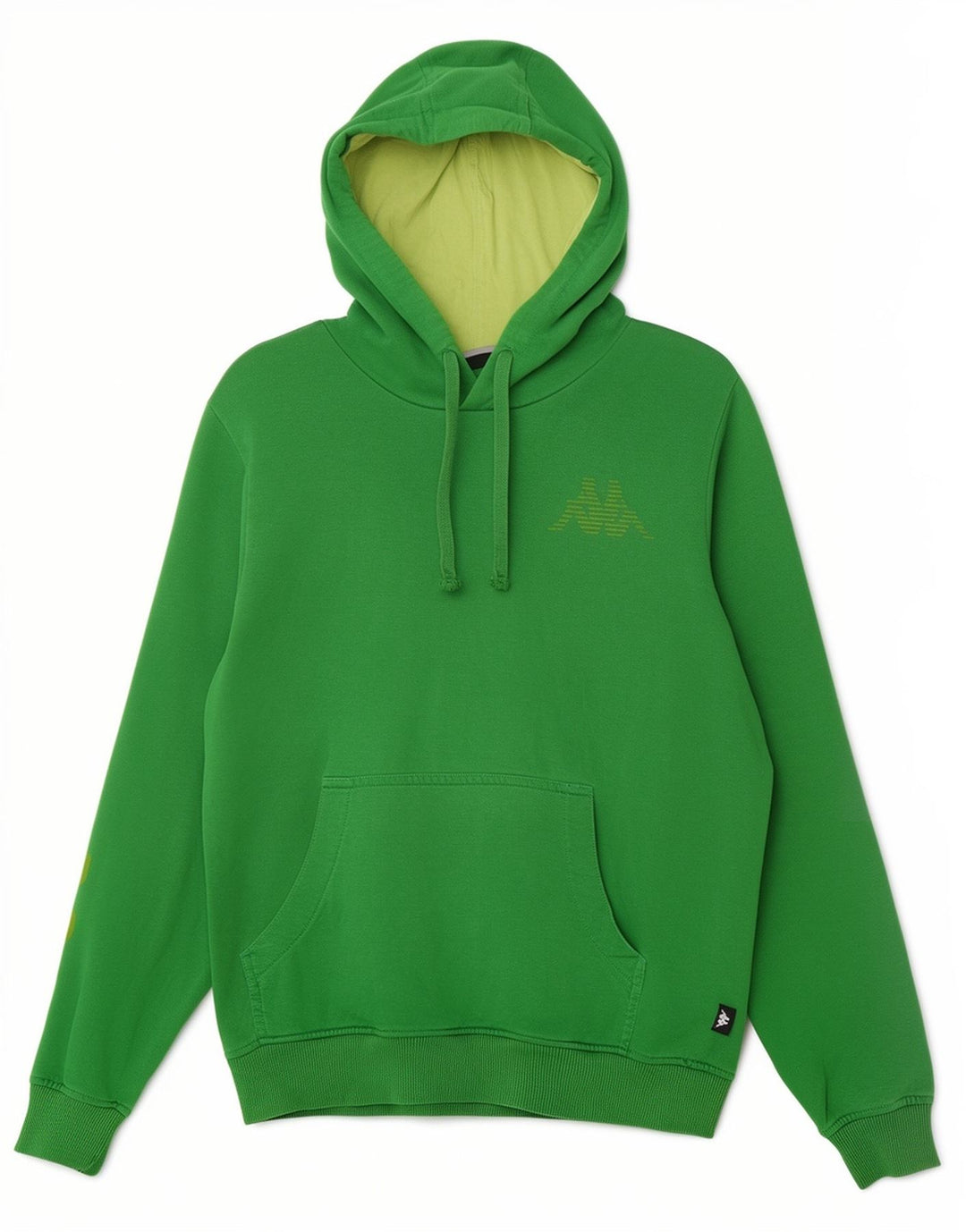 Kappa Mens Graphic Hoodie Jumper Médio Algodão Verde