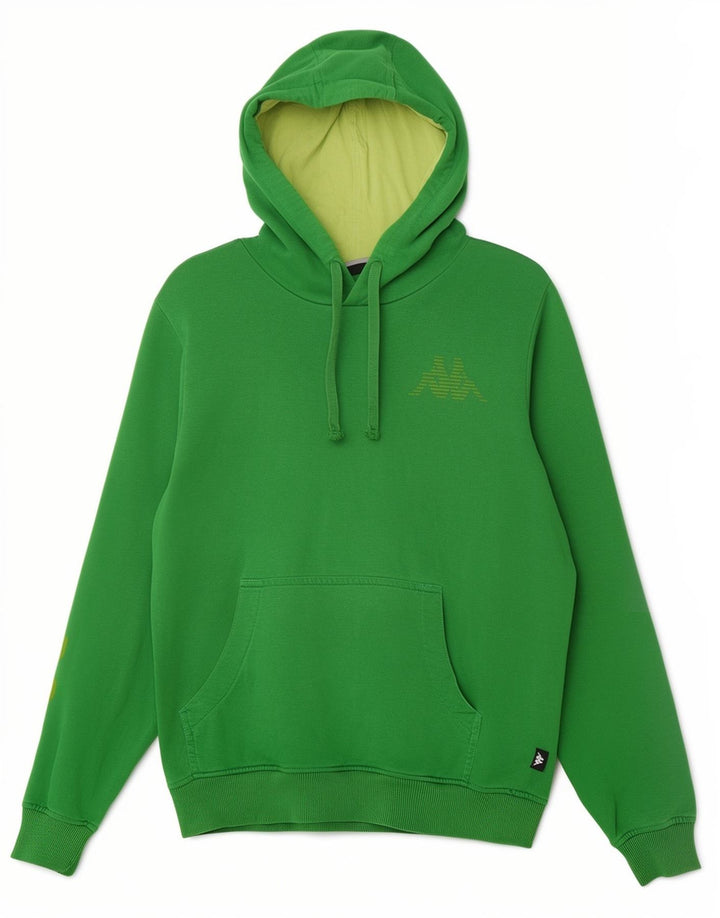 Kappa Mens Graphic Hoodie Jumper Médio Algodão Verde