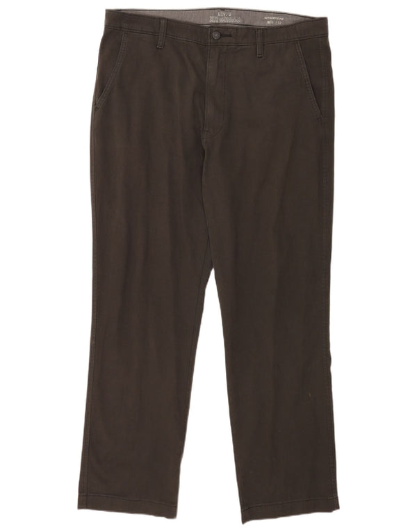 Calça jeans reta masculina Levi's W36 L32 algodão cinza