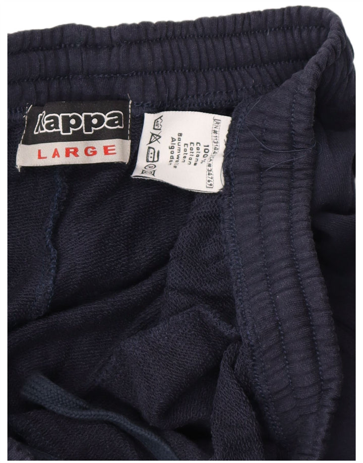 Calça de treino masculina KAPPA grande algodão azul marinho