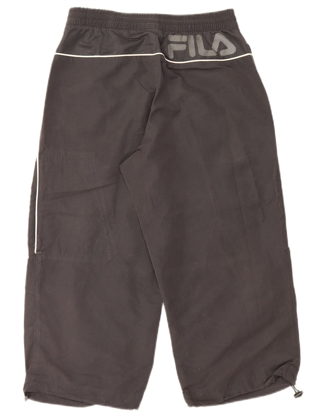 Fila Mens Graphic Capri Calças de treino pequeno poliéster cinza