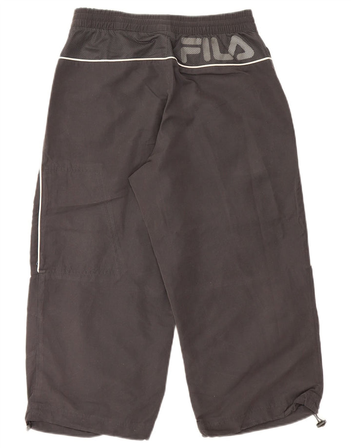 Fila Mens Graphic Capri Calças de treino pequeno poliéster cinza
