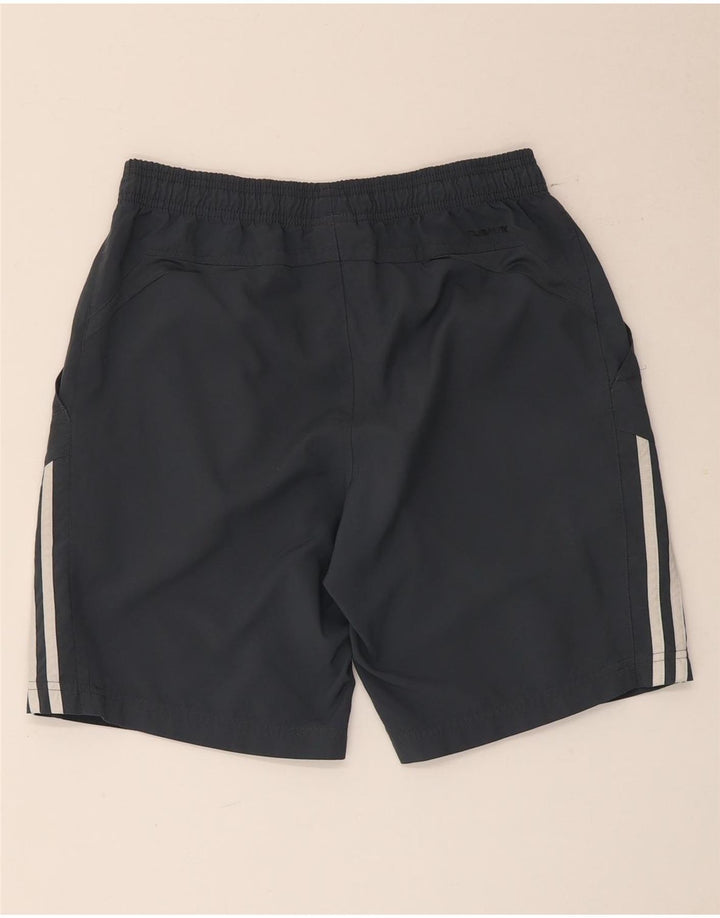 Shorts esportivos masculinos Adidas pequeno cinza colorblock poliéster