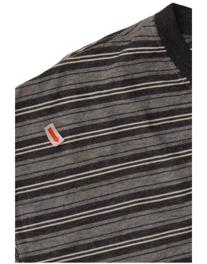 Camiseta masculina CALVIN KLEIN grande algodão listrado cinza