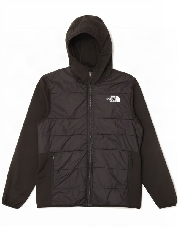Jaqueta masculina acolchoada com capuz The North Face grande preta