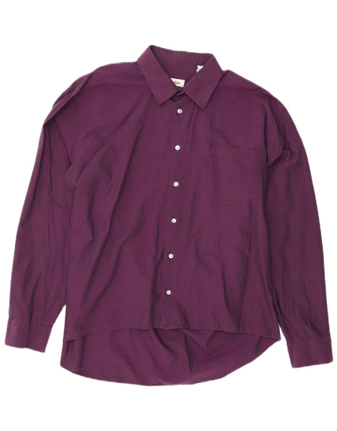 Camisa masculina CALVIN KLEIN Slim Fit tamanho 44 XL algodão roxo