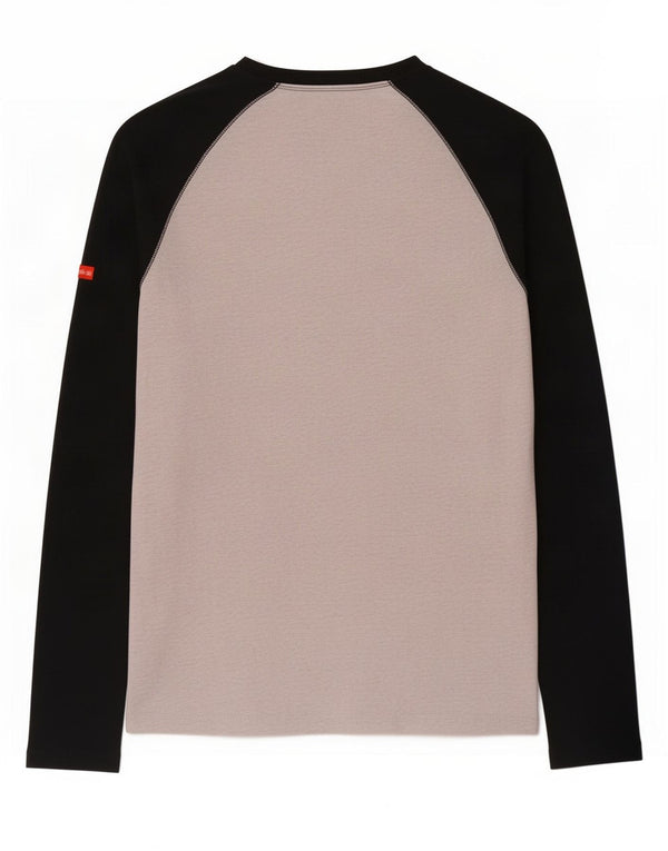 Superdry Mens Top Long Sleeve Medium Grey Colourblock Cotton