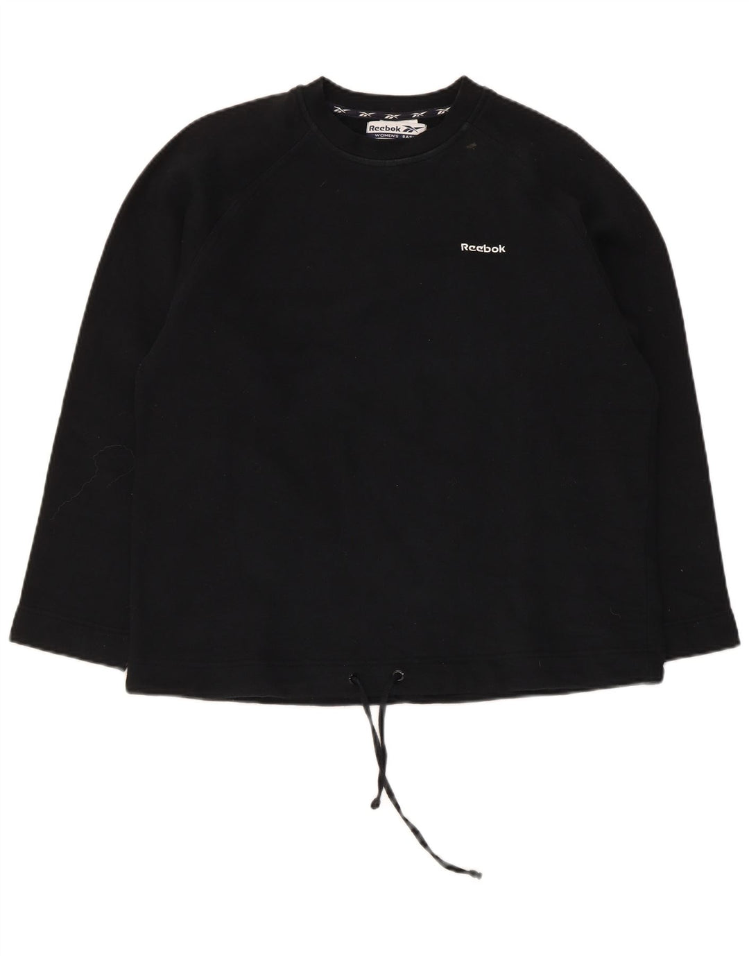 Reebok moletom feminino jumper UK 12 médio algodão preto