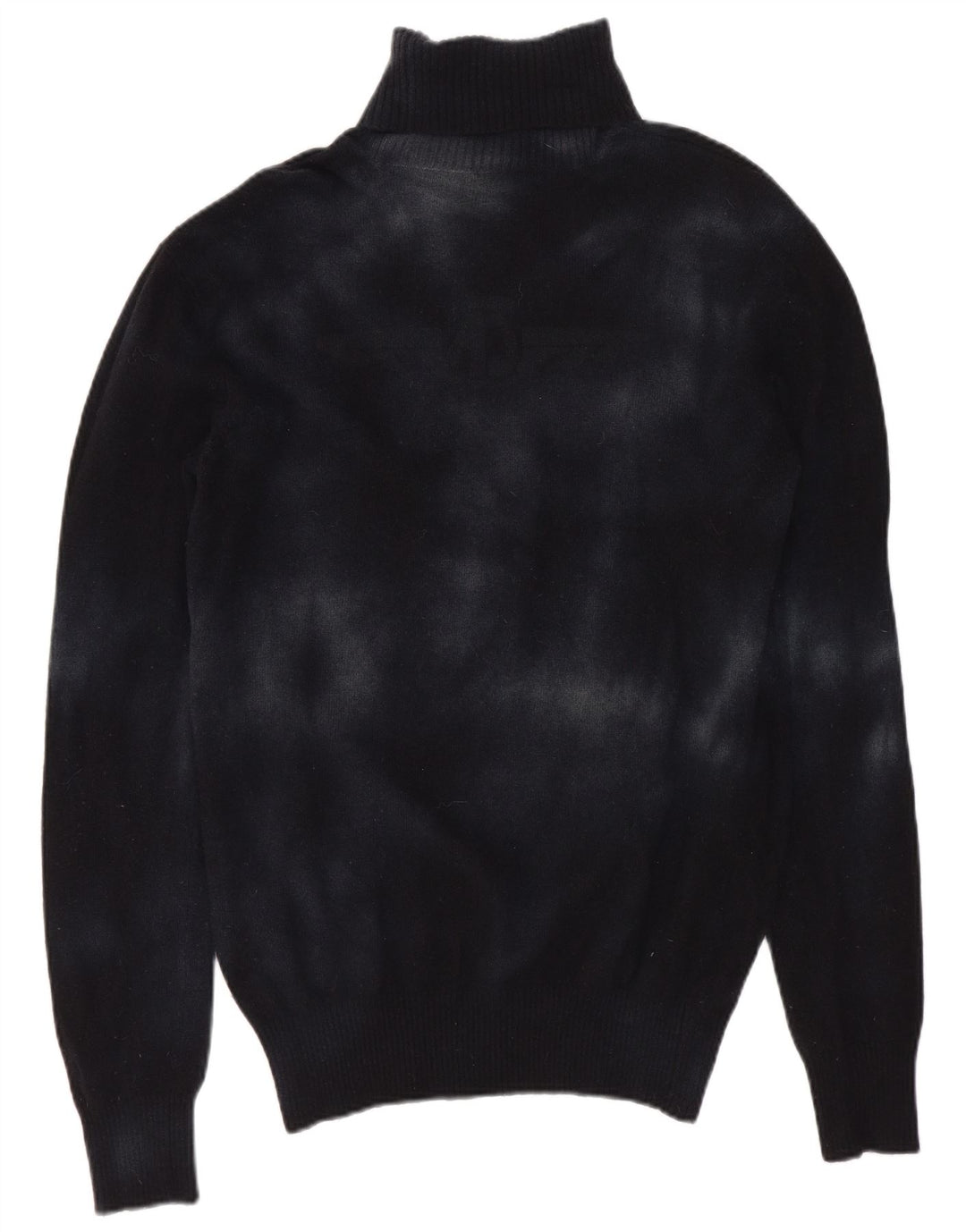 Suéter feminino Armani Jeans com gola redonda Reino Unido 10 pequeno azul marinho tie-dye