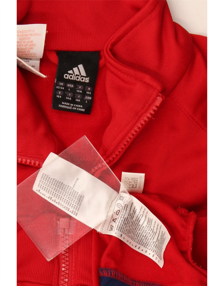 Jaqueta Adidas Meninos Treino Top 13-14 Anos Vermelho Colorblock Poliéster