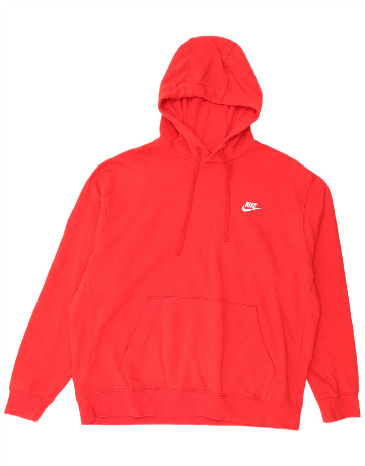 NIKE Mens Hoodie Jumper XL Vermelho Algodão