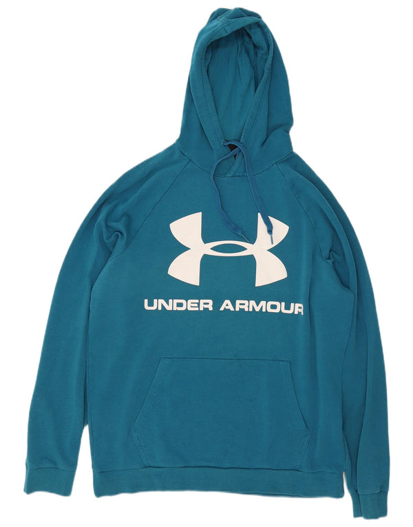Under Armour masculino gráfico moletom com capuz grande algodão azul