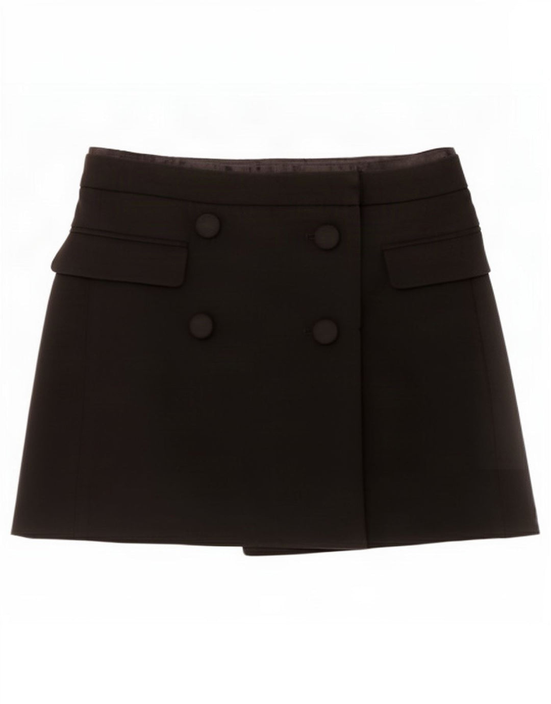 Mini saia feminina Zara Wrap pequena W26 preta