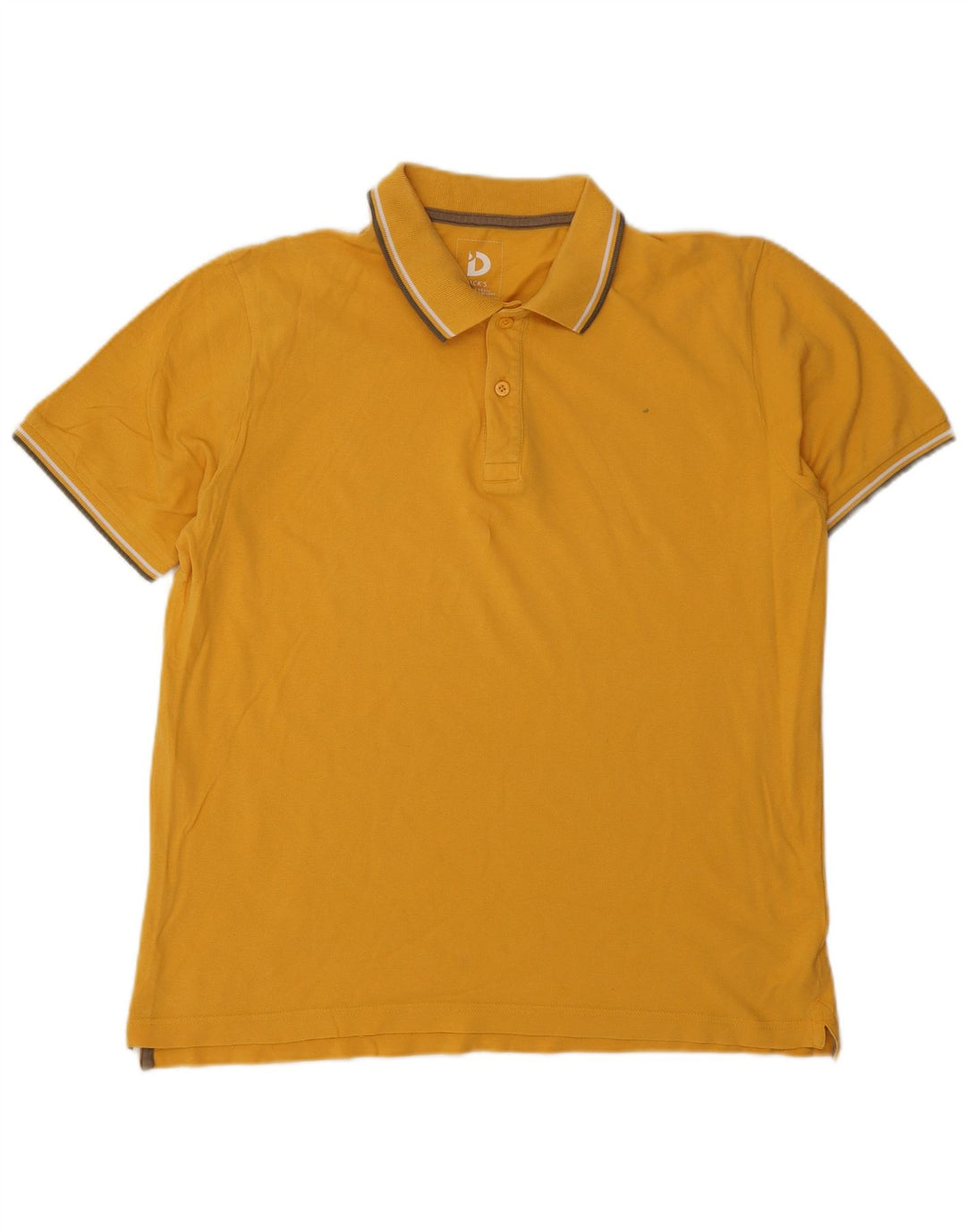 Camisa polo masculina DACK'S grande algodão amarelo