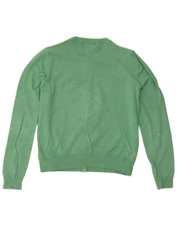 Suéter cardigã feminino Marks & Spencer UK 16 grande viscose verde