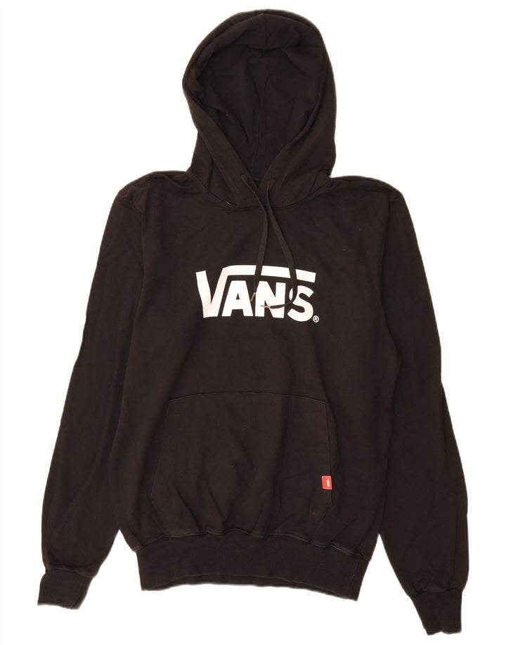 Vans masculino gráfico moletom com capuz grande algodão preto