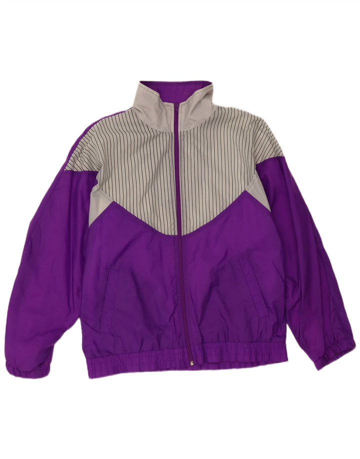 Fato de treino completo feminino vintage EU 42 poliamida listrada roxa grande