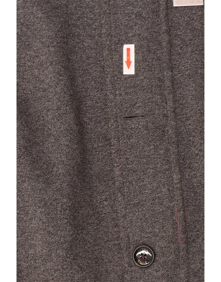 Jaqueta bomber masculina Ted Baker tamanho 4 grande poliéster cinza