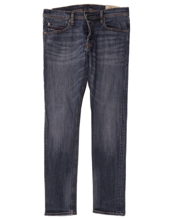 Diesel Mens Slim Jeans W31 L32 Azul Algodão
