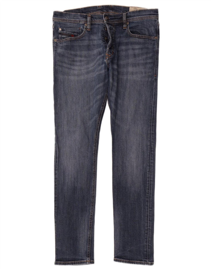 Diesel Mens Slim Jeans W31 L32 Azul Algodão