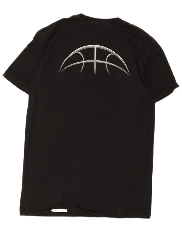 Camiseta masculina gráfica Champion pequena de algodão preto