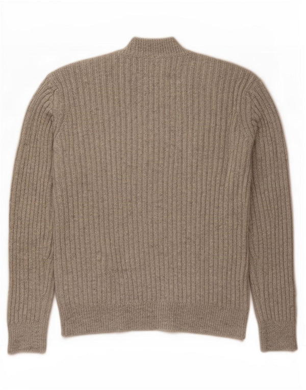 Suéter masculino Marks & Spencer com zíper completo XS cinza acrílico