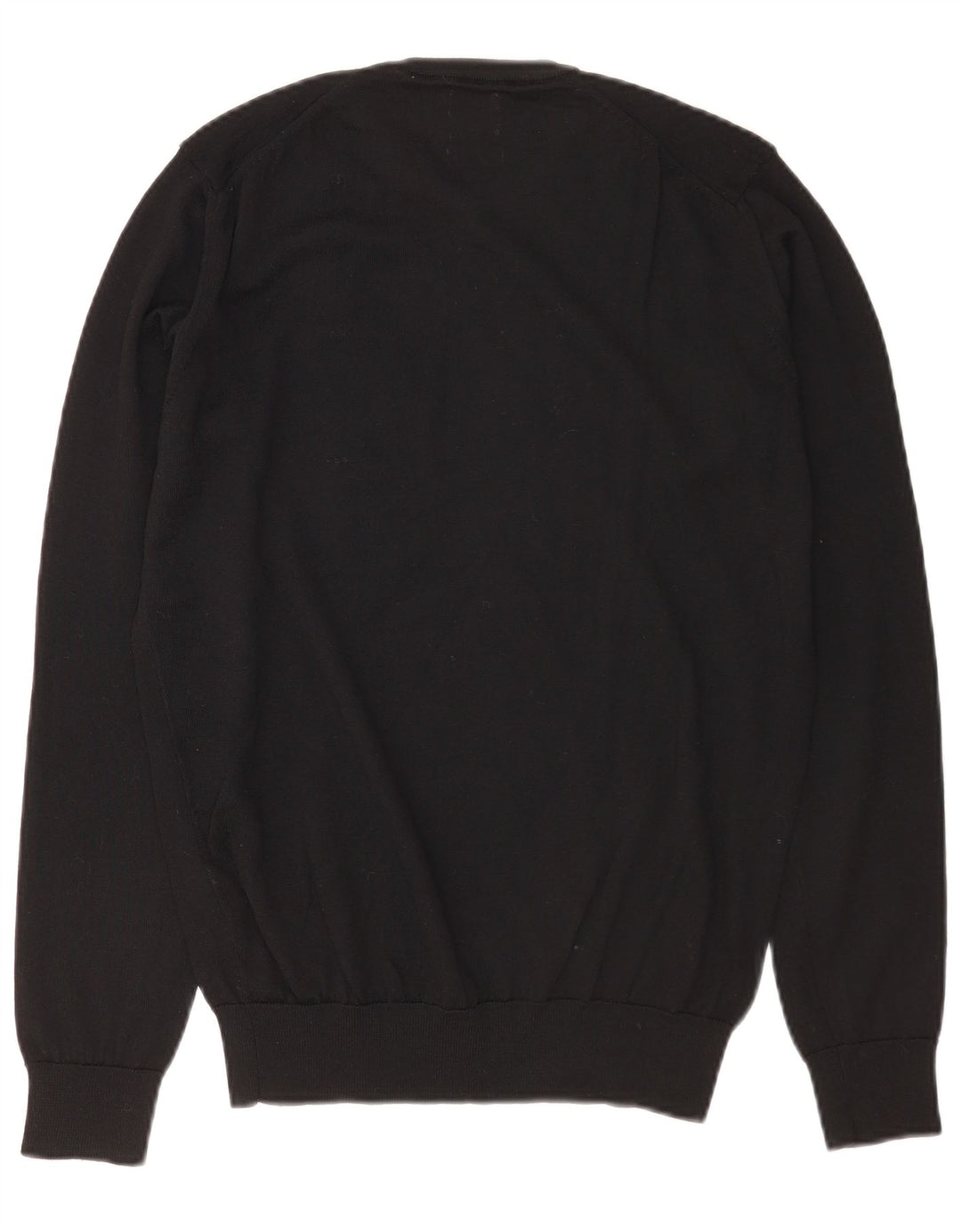 Suéter masculino Zara com gola redonda e lã preta pequena