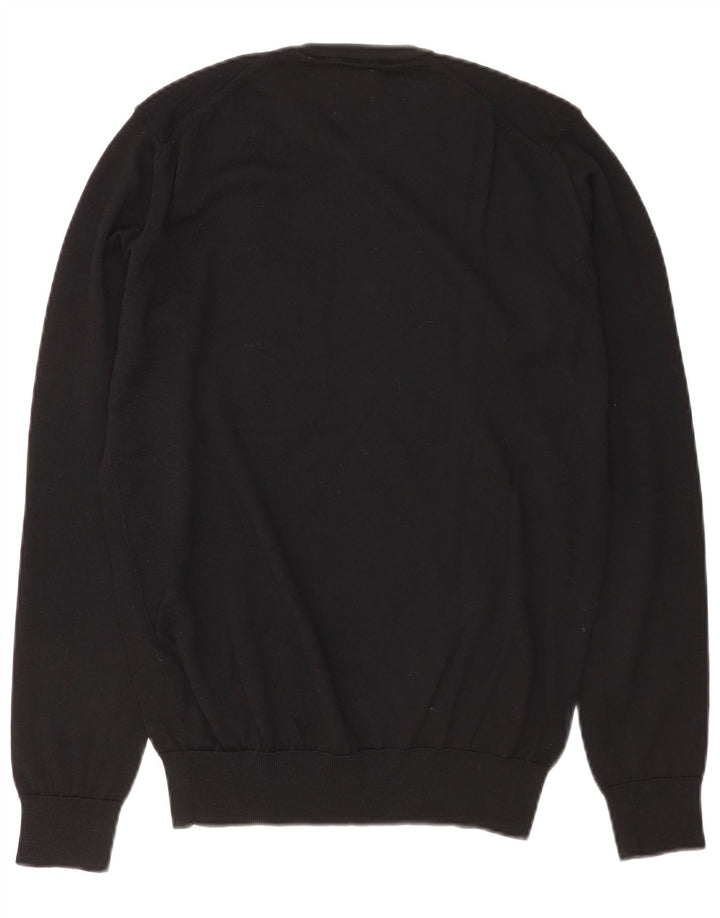 Suéter masculino Zara com gola redonda e lã preta pequena