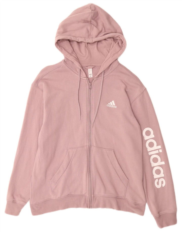 ADIDAS Womens Graphic Full Tracksuit UK 12/14 Médio Roxo Algodão