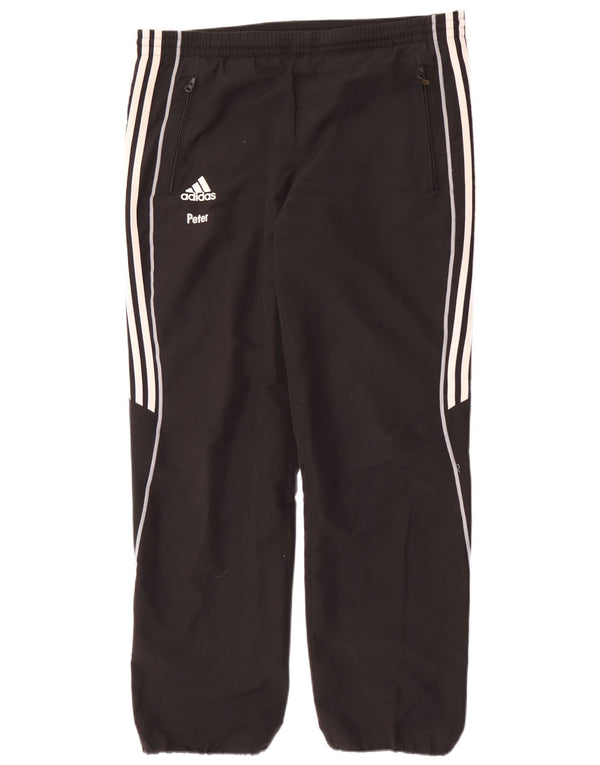 Adidas Mens Treino Calças Médio Preto Poliéster Esportes