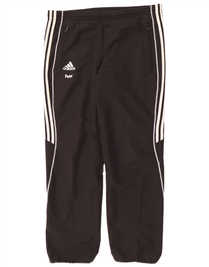 Adidas Mens Treino Calças Médio Preto Poliéster Esportes
