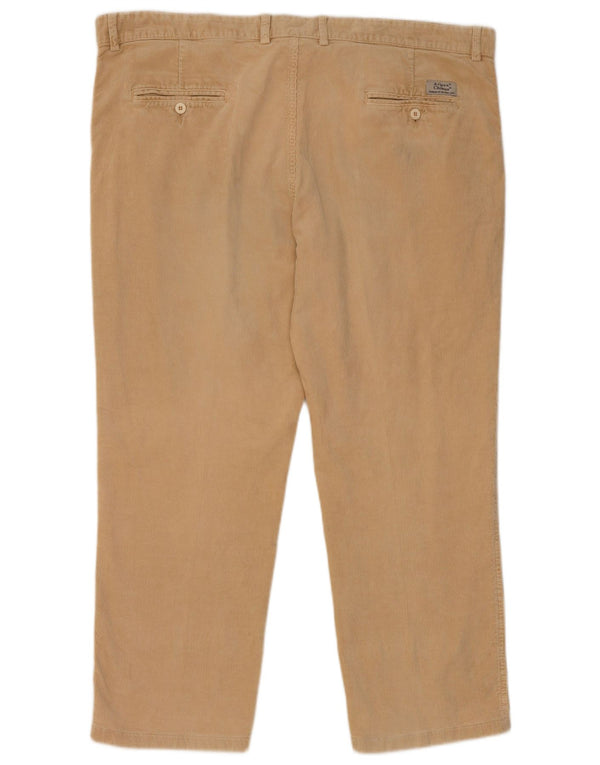 Calça masculina reta de veludo cotelê Avirex W42 L27 algodão bege