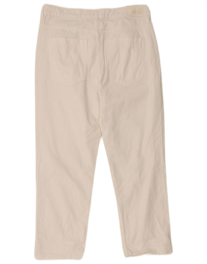 Zara Jeans feminino cortado desgastado UE 38 pequeno W28 L24 algodão branco