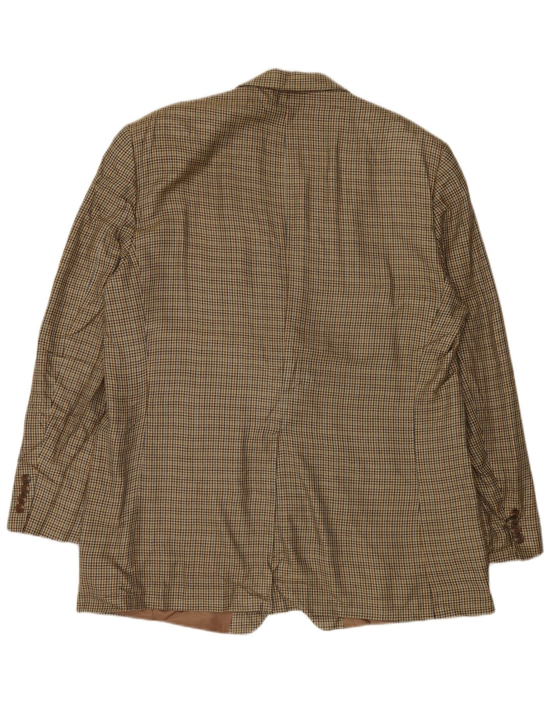 Jaqueta blazer masculina Chaps com 2 botões Reino Unido 46 3XL verde houndstooth seda