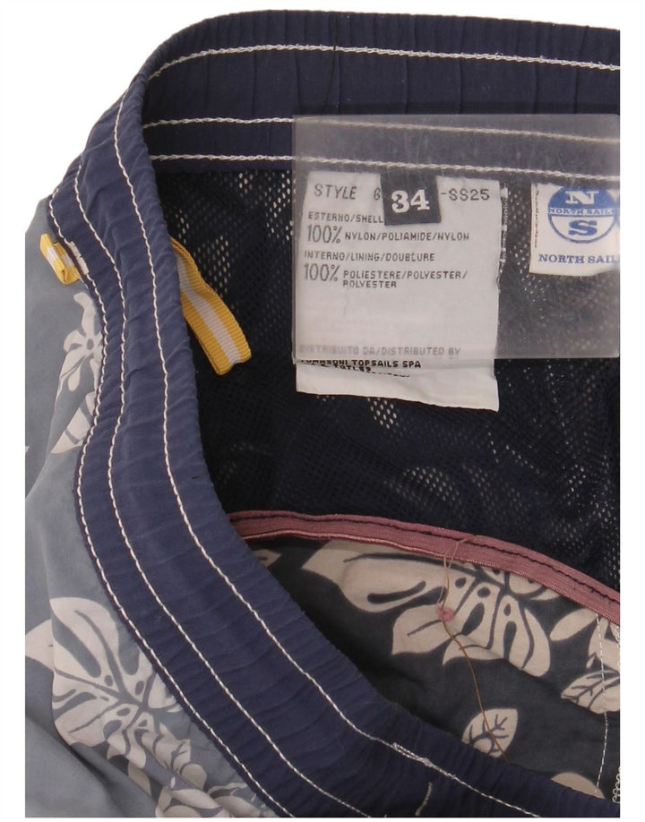 Shorts de natação masculino North Sails grande cinza floral nylon