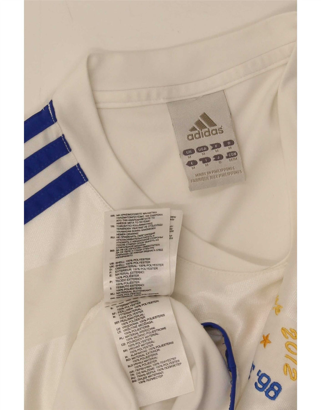 Adidas Mens Climalite Camiseta Top Médio Branco Risca de Giz Poliéster