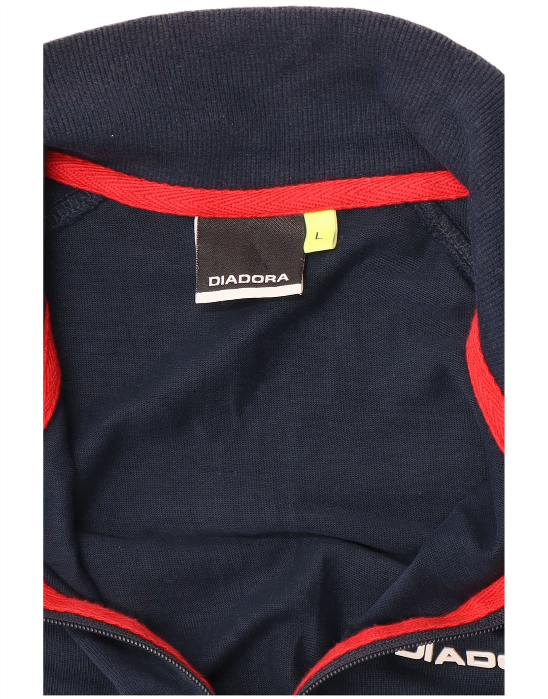 Diadora Mens Retro Tracksuit Top Jacket Grande Azul Marinho Colourblock