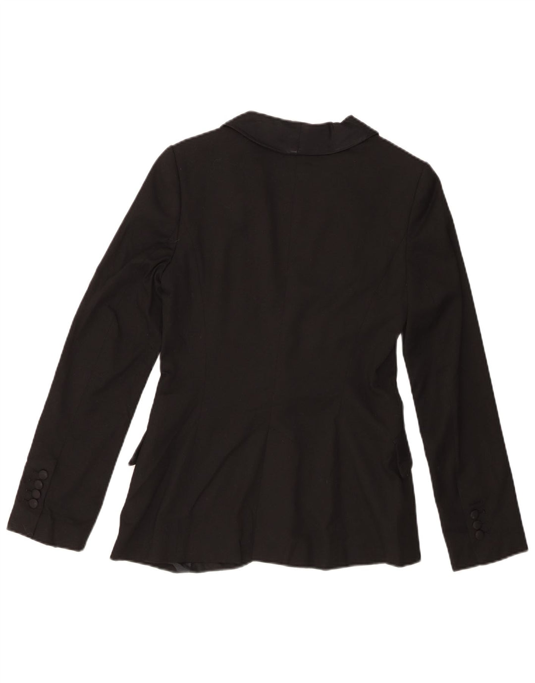 Jaqueta blazer feminina Zara com 1 botão Reino Unido 8 poliéster preto pequeno